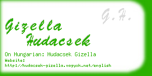gizella hudacsek business card